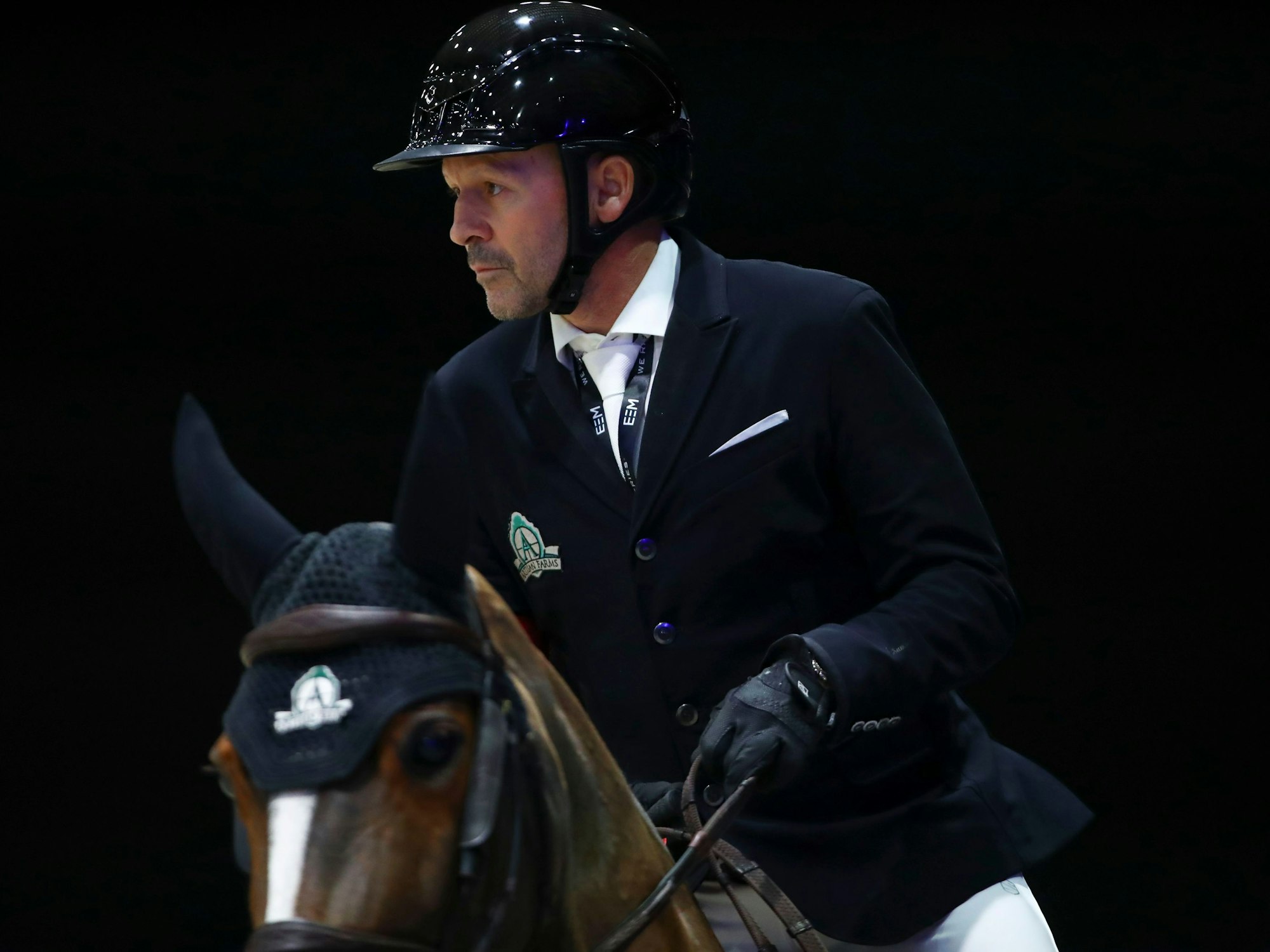 Erik Lamaza auf seinem Pferd.