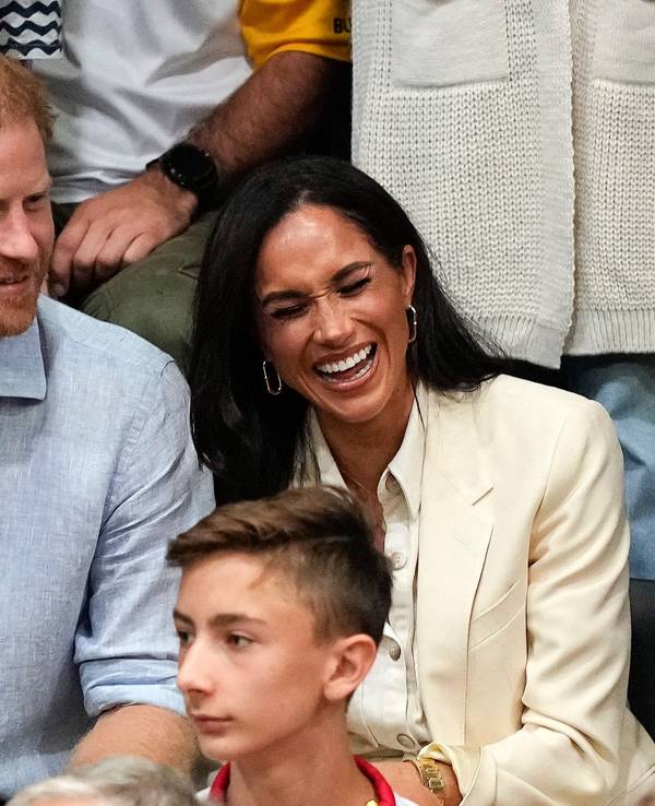 Wirken entspannt: Prinz Harry und seine Meghan am 15. September bei den Invictus Games in Düsseldorf.