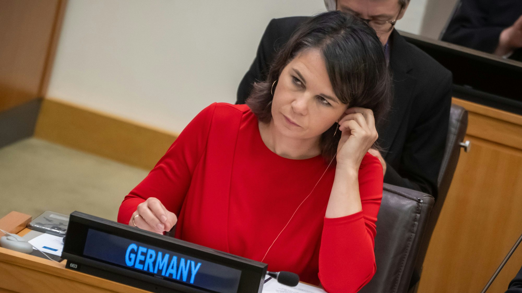 Außenministerin Annalena Baerbock (Grüne) am Montag (18. September) am Rande der Generalversammlung der Vereinten Nationen in New York.