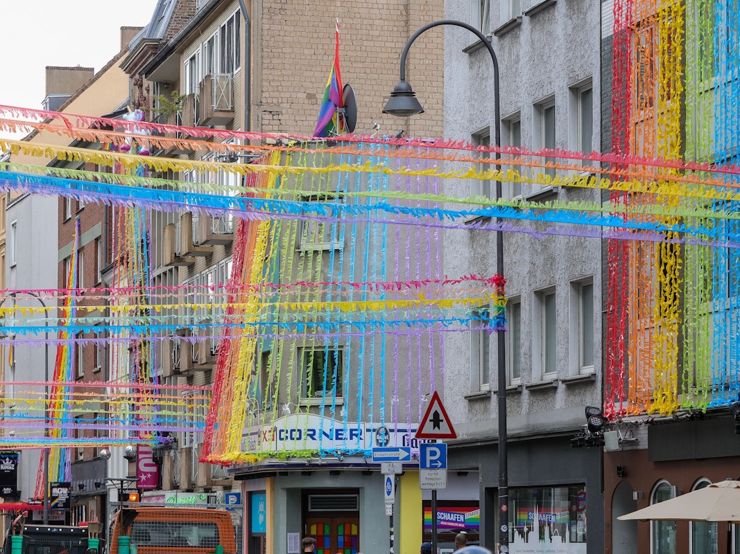 Die geschmückte Straßenstraße.
