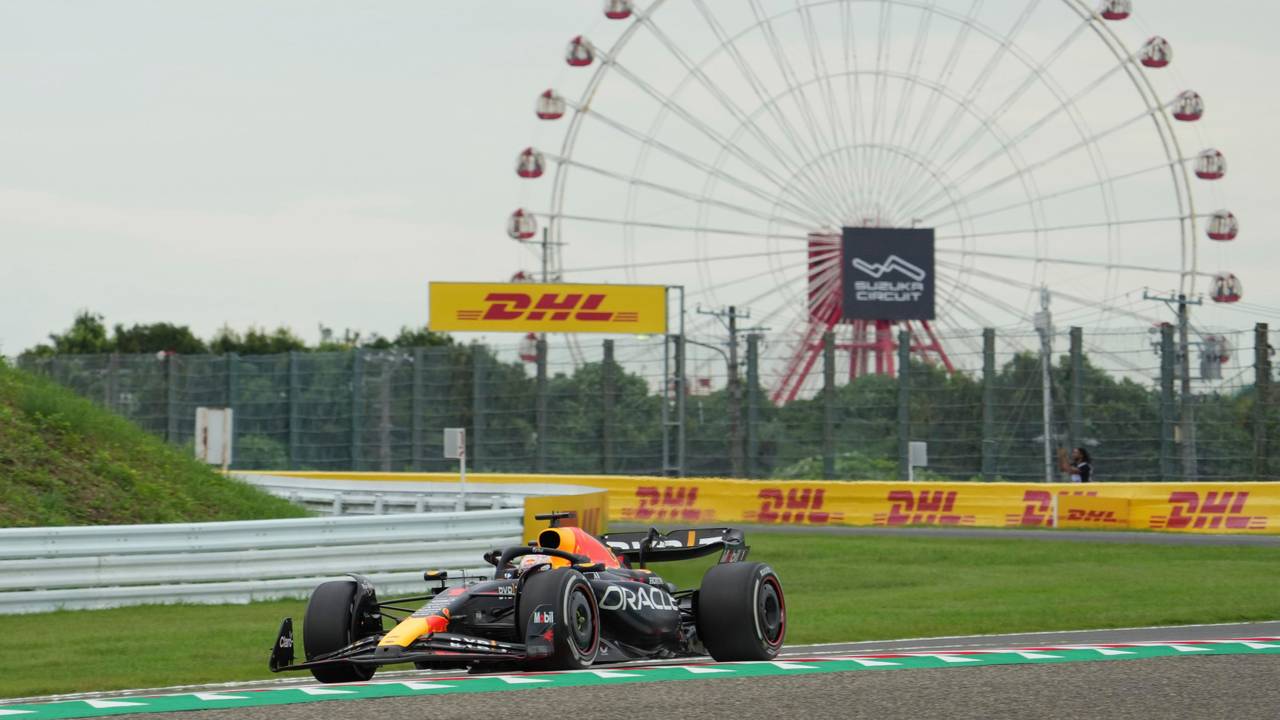 Red-Bull-Pilot Max Verstappen aus den Niederlanden auf dem Suzuka Circuit in Aktion.