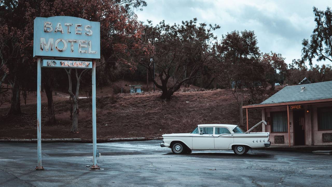 Das Filmset des Bates Motel in den Universal Studios in Hollywood.