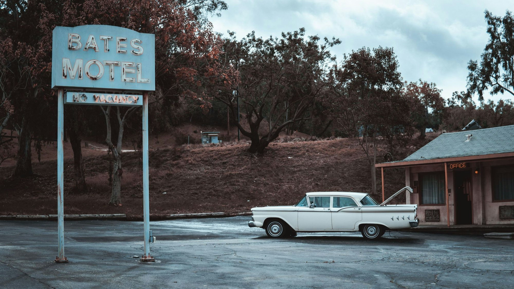 Das Filmset des Bates Motel in den Universal Studios in Hollywood.
