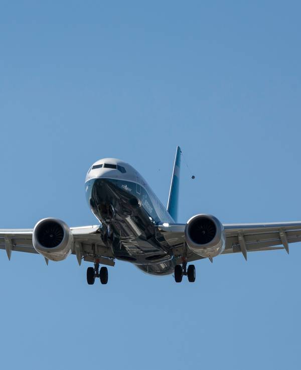 Eine Boeing 737 im Landeanflug.