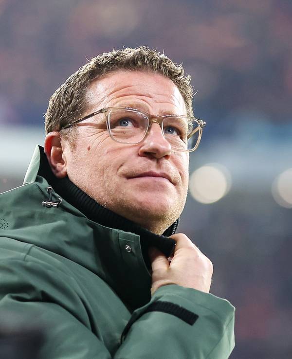 Max Eberl vor dem Spiel von RB Leipzig gegen Manchester City.