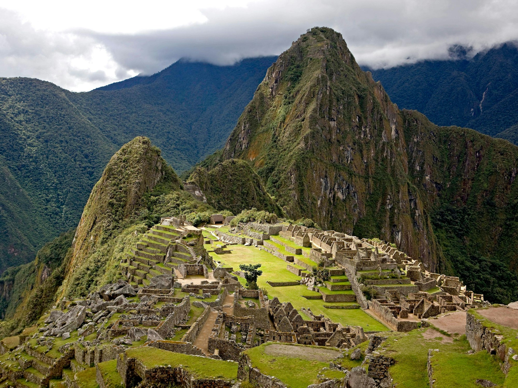 Machu Picchu, die verlorene Stadt der Inkas, in Peru.