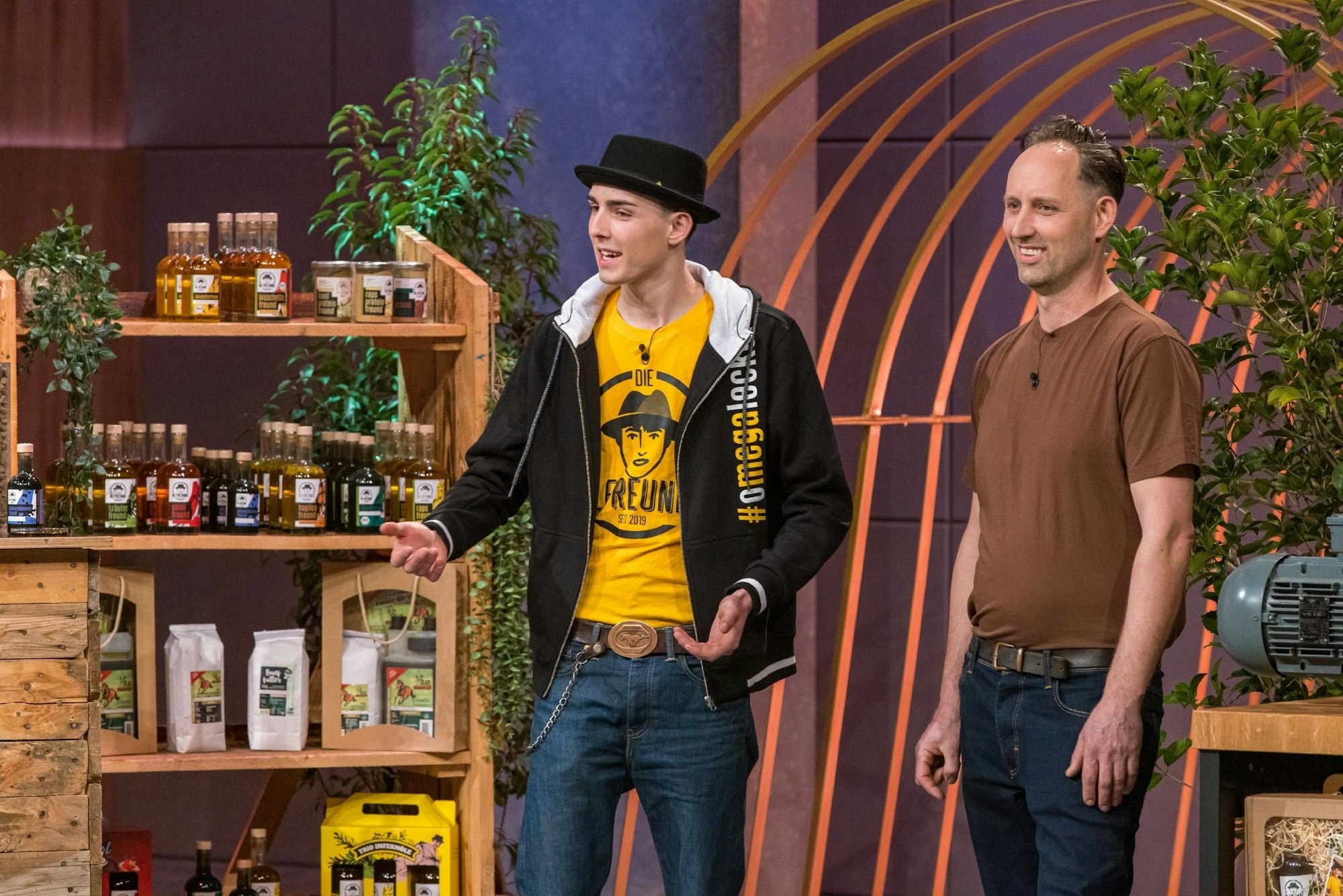 Paul und Jürgen Belthle während ihres Pitchs.