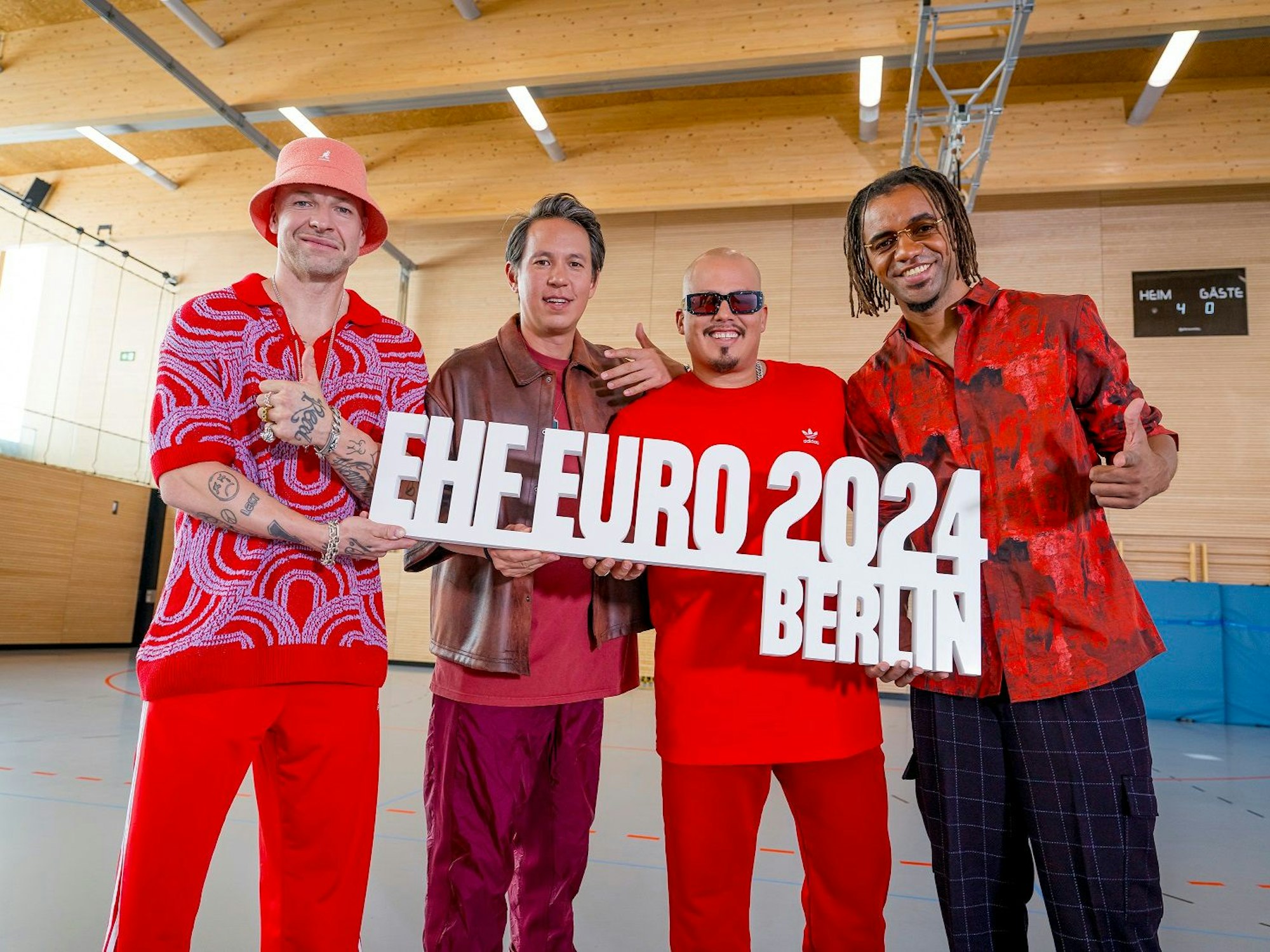 Video-Dreh mit der Band Culcha Candela für den offiziellen Song zur Handball-EM.