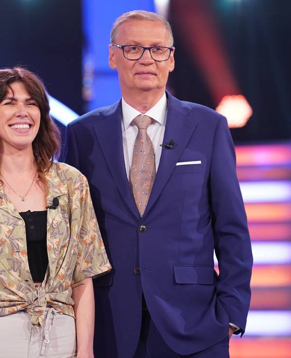 Verena Bernhardt und Günther Jauch bei „Wer wird Millionär?“.