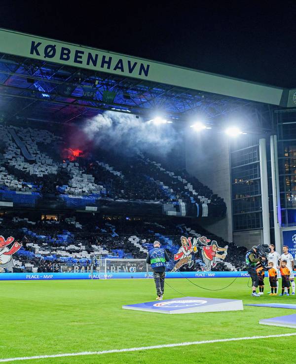 Die Choreografie der Fans des FC Kopenhagen.