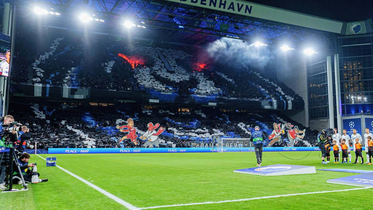 Die Choreografie der Fans des FC Kopenhagen.