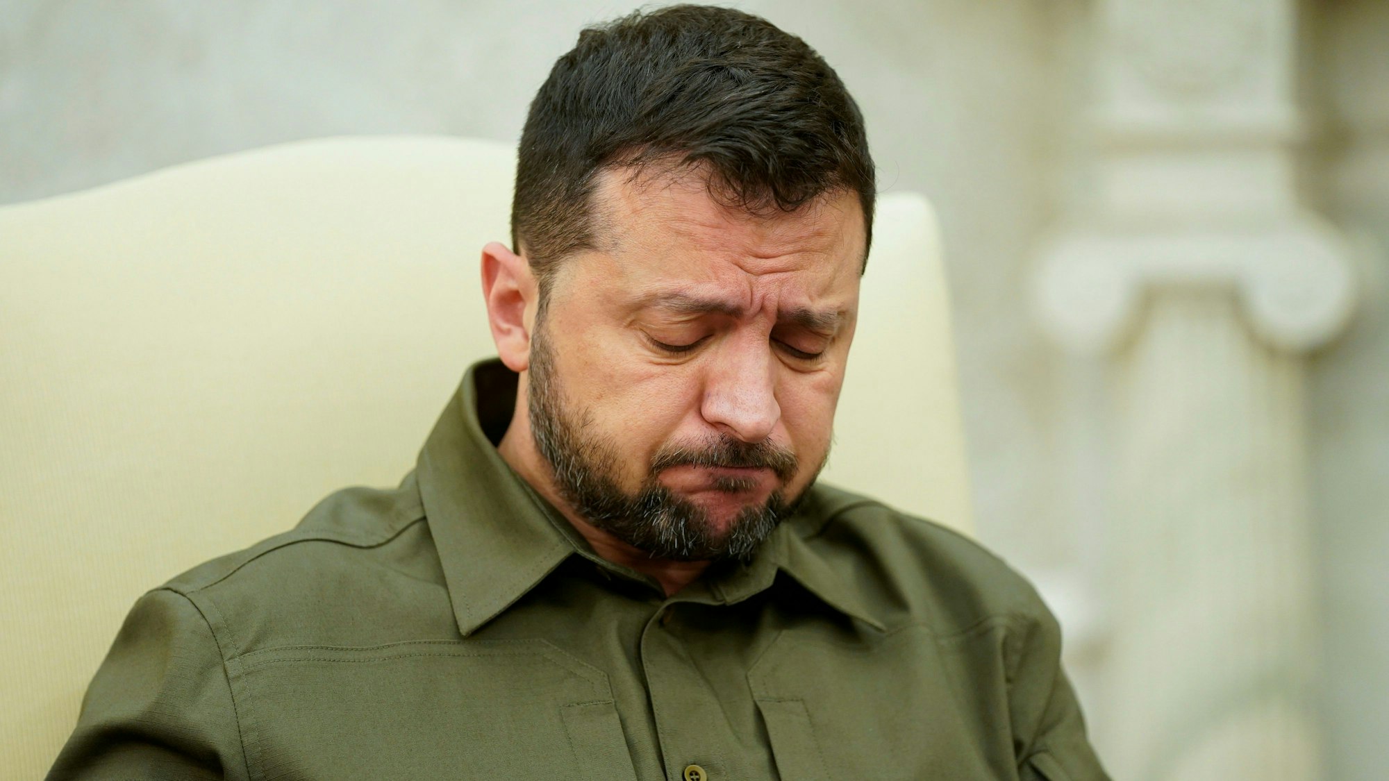 Wolodymyr Selenskyj am 21. September während eines Treffens mit US-Präsident Biden im Oval Office.