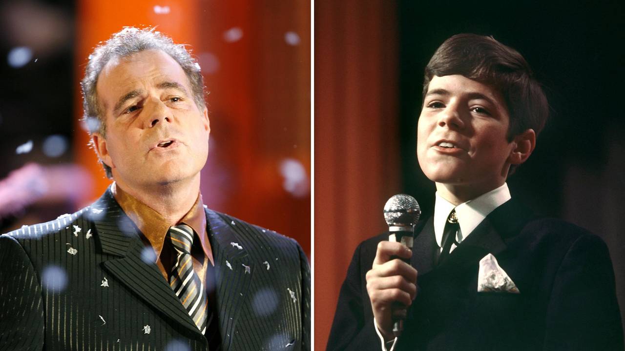 Die Bildkombo zeigt den niederländischen Schlagerstar Hendrik Simons alias Heintje. Links im Alter von etwa 60 Jahren, rechts im Alter von etwa 12 Jahren.