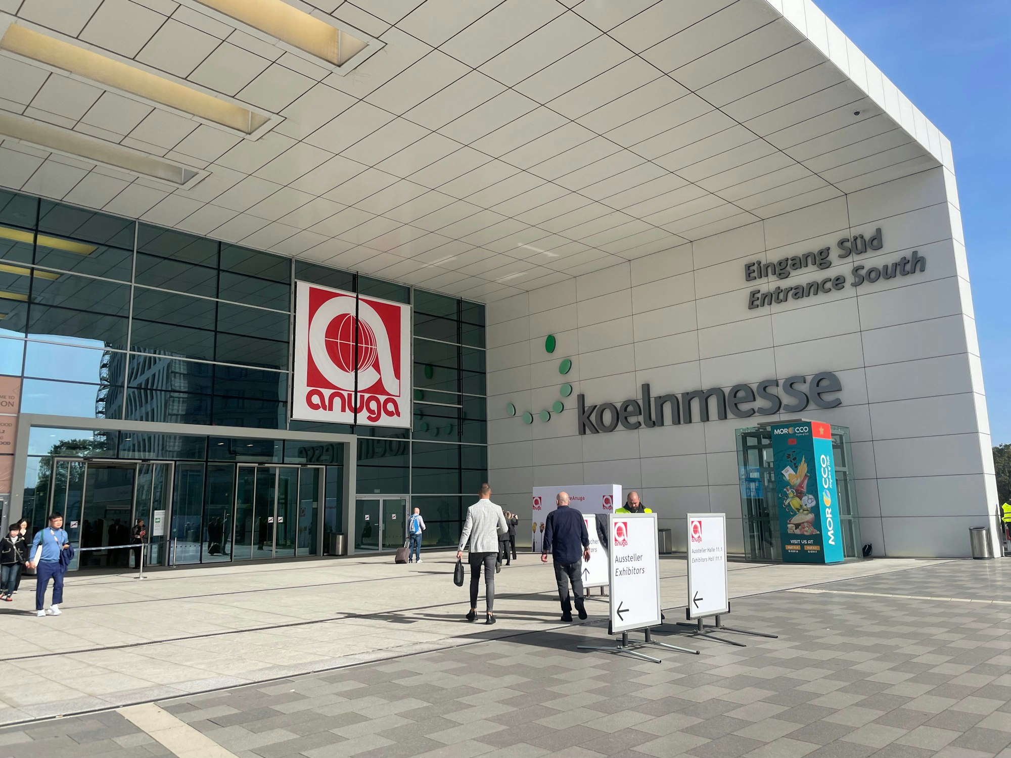 Eingang der Anuga in der Koelnmesse.