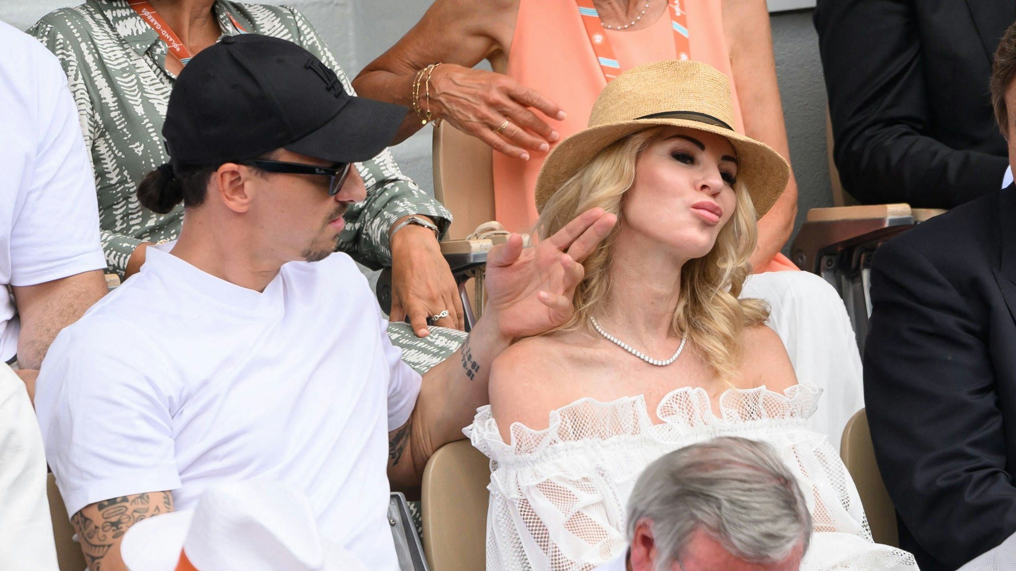 Zlatan Ibrahimovic und seine Lebensgefährtin Helena Seger beim Finale der French Open.