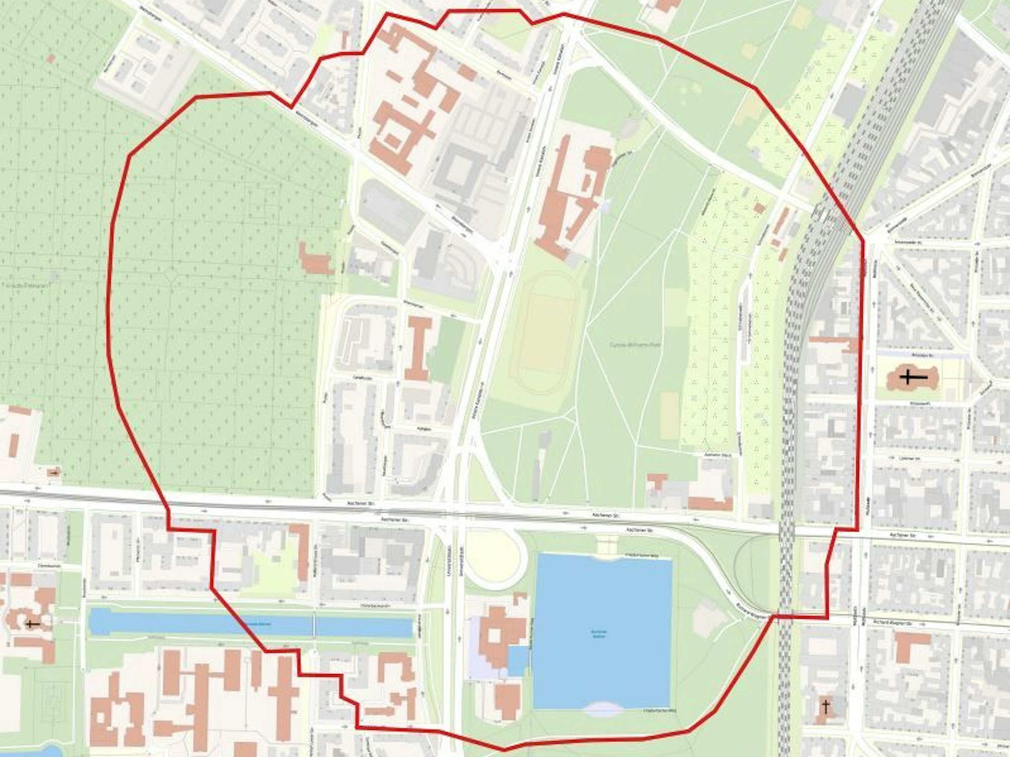 Die Grafik zeigt den Evakuierungsradius für die Bombenentschärfung in Köln