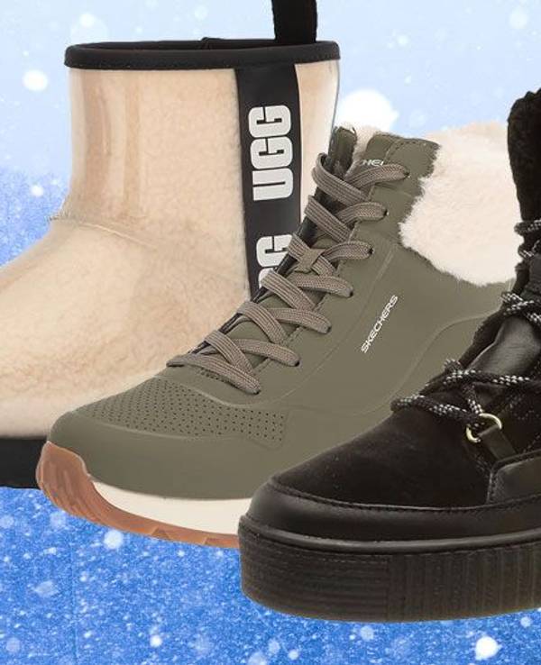 Auf dem Bild sind drei Winterschuh Modelle für Damen zu sehen.