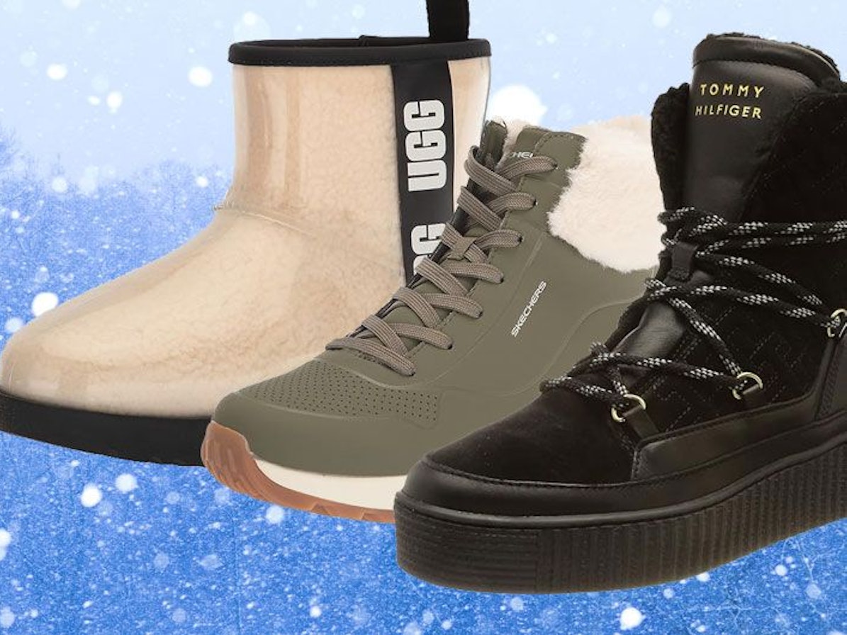 Auf dem Bild sind drei Winterschuh Modelle für Damen zu sehen.