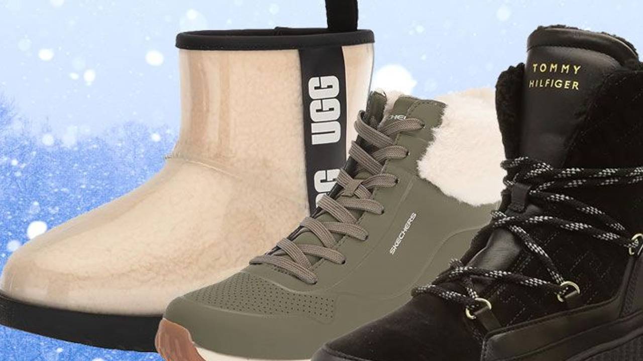 Auf dem Bild sind drei Winterschuh Modelle für Damen zu sehen.