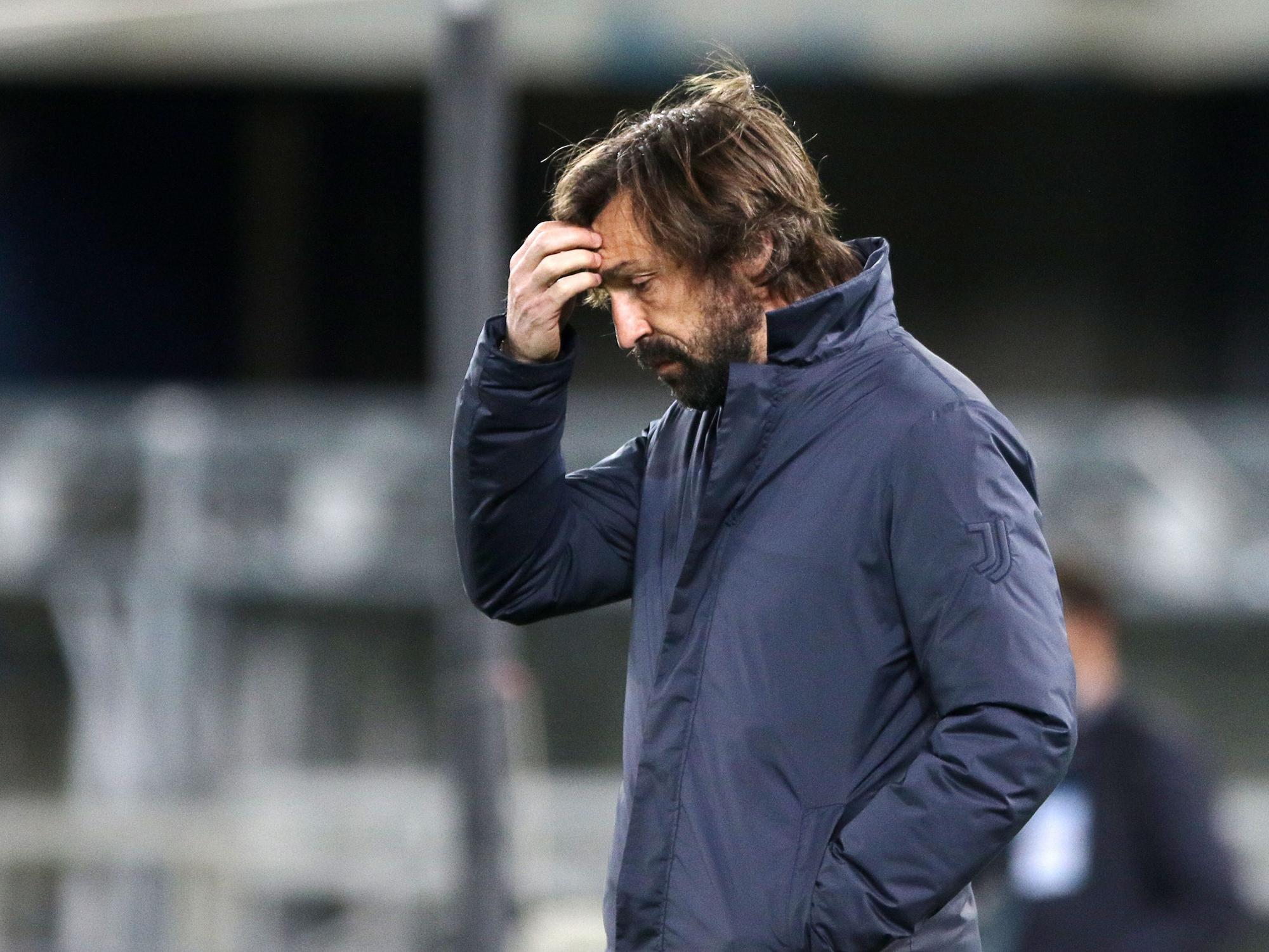 Andrea Pirlo, Trainer von Juventus Turin, vor Spielbeginn.