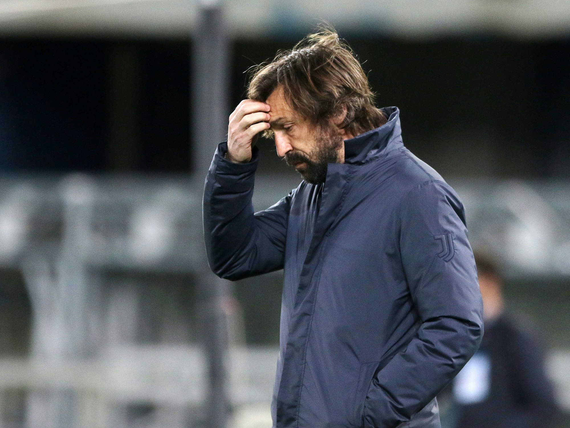 Andrea Pirlo, Trainer von Juventus Turin, vor Spielbeginn.