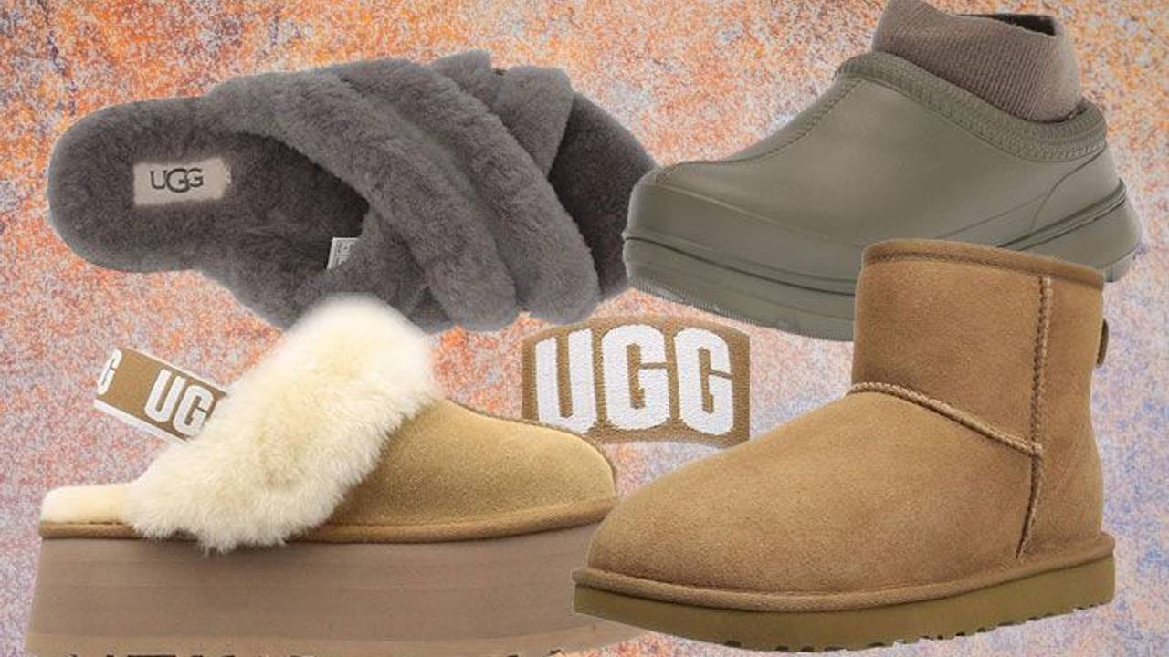 Es sind4 unterschiedliche Modelle der Marke Uggs abgebildet.