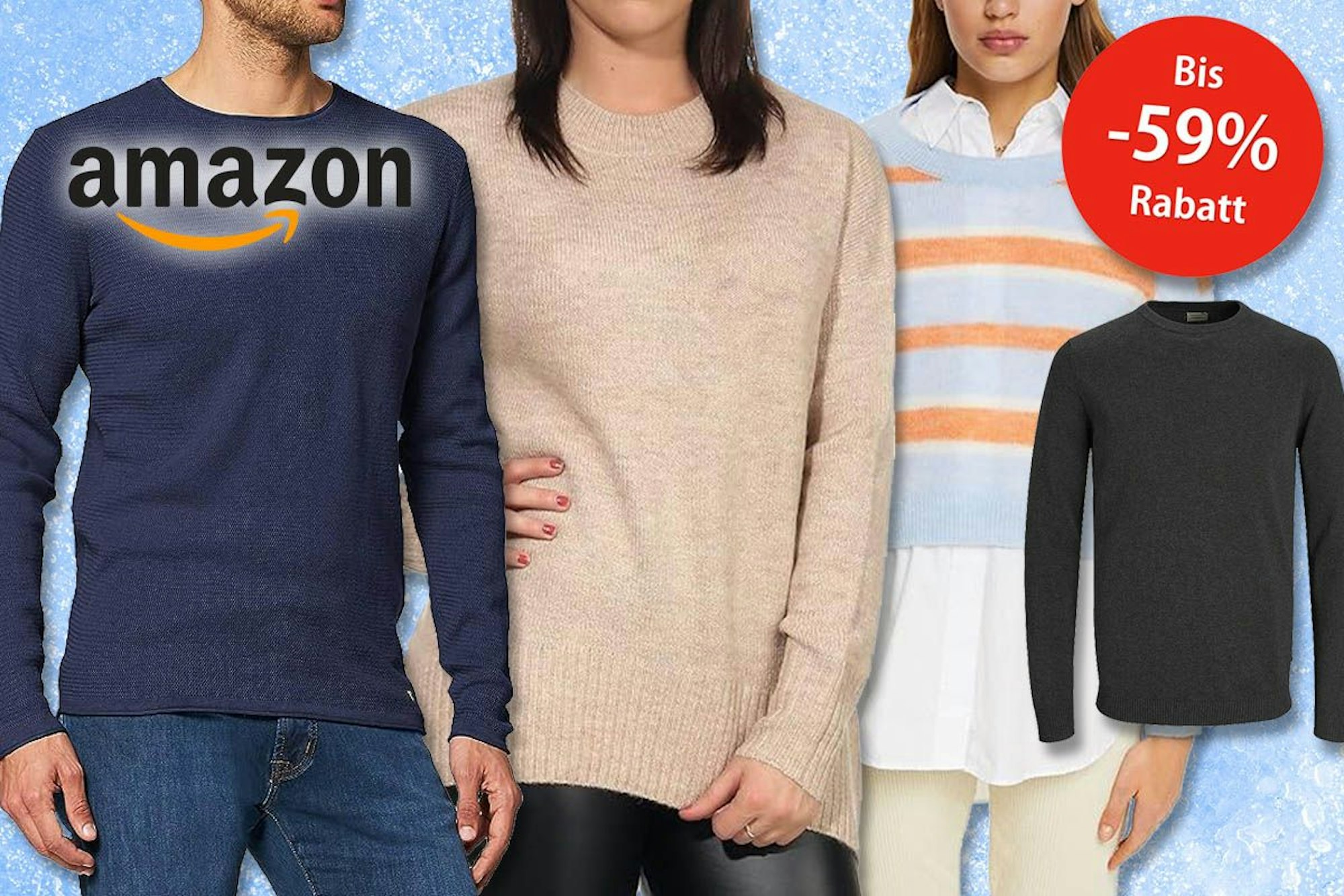 Strickpullover Angebote von Esprit, Jack & Jones, Tom Tailor und Only bei Amazon.