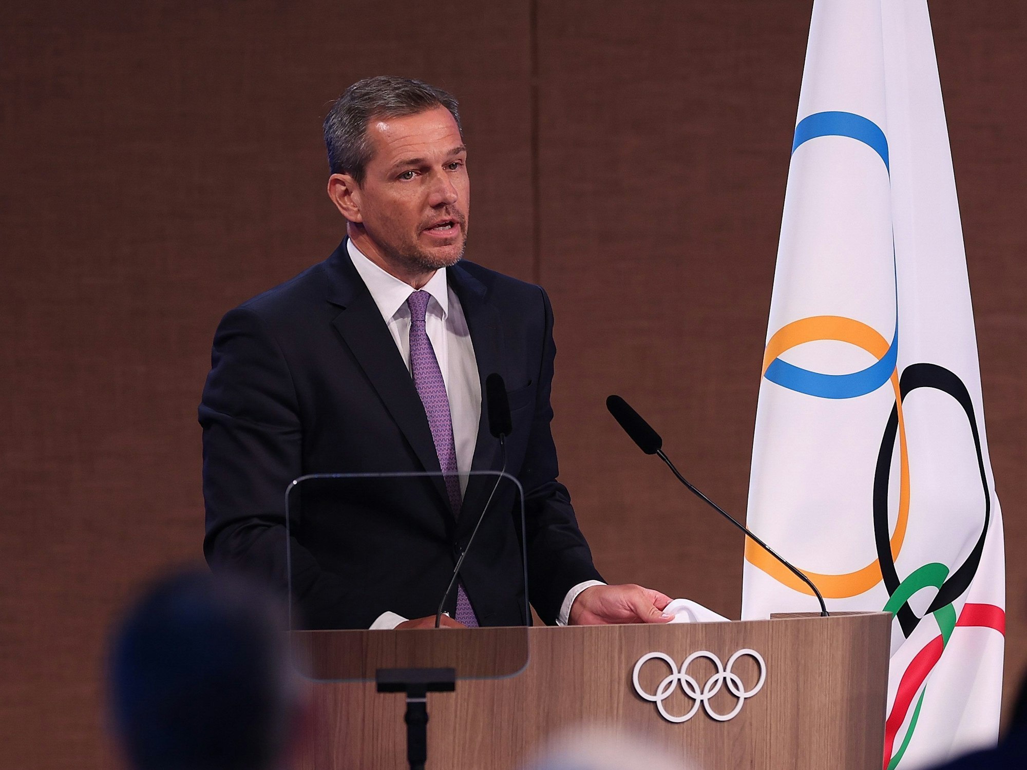 Michael Mronz bei der IOC-Session in Mumbai.