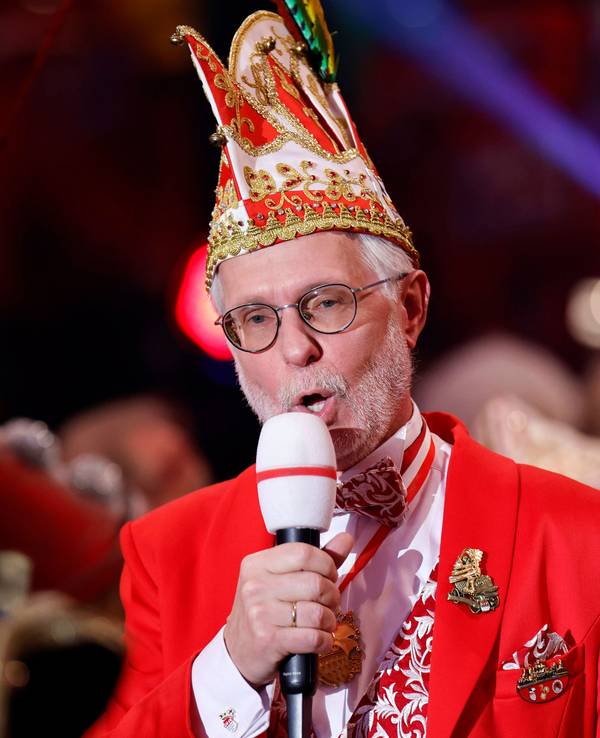 Karnevalist Joachim Wüst als Leiter des Elferrat bei der 2. Aufzeichnung der ARD-Fernsehsitzung im Gürzenich.