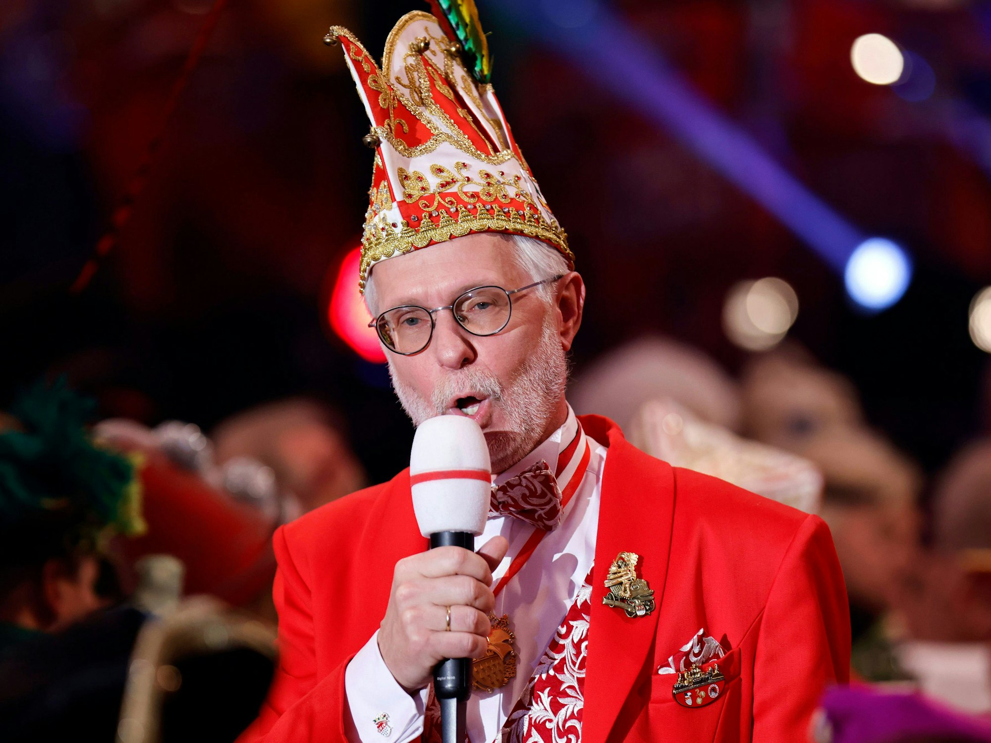 Karnevalist Joachim Wüst als Leiter des Elferrat bei der 2. Aufzeichnung der ARD-Fernsehsitzung im Gürzenich.
