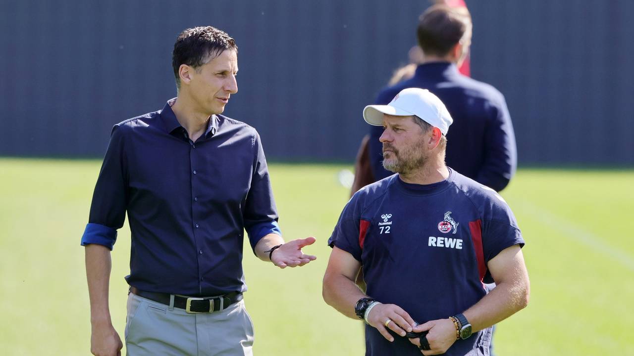 Christian Keller im Gespräch mit Steffen Baumgart.