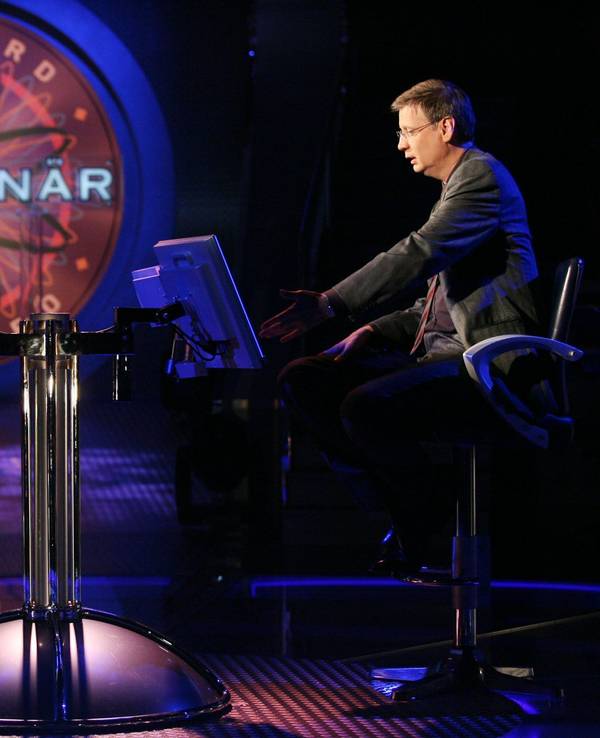 Volker Weininger und Günther Jauch im RTL-Studio von Wer wird Millionär? Der heutige Karnevalsstar gewann im Jahr 2007 stolze 32.000 Euro.