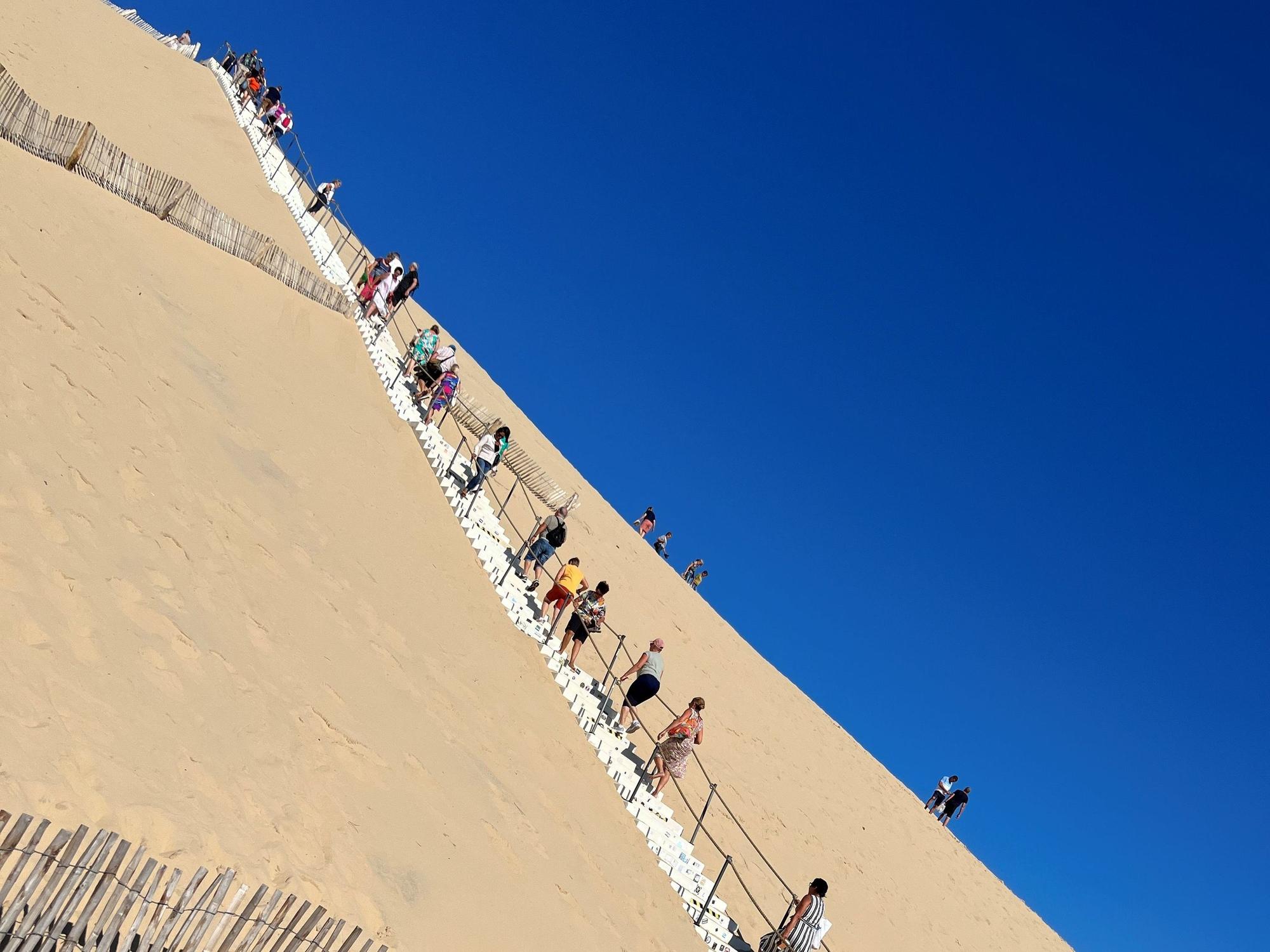 Aufstieg zur Dune du Pilat bei Arcachon