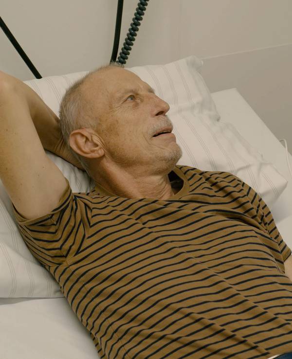 Christoph Daum bei der Chemotherapie.