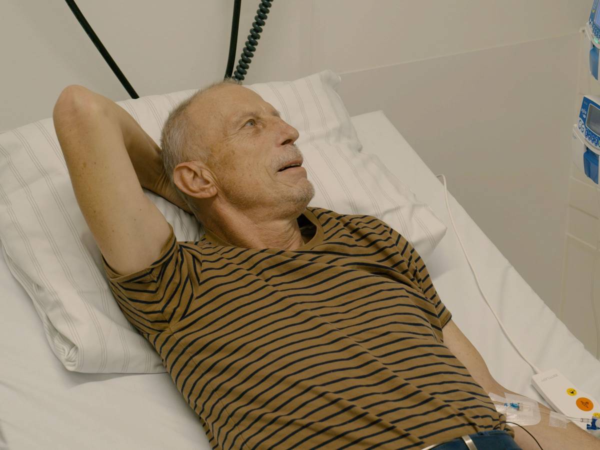 Christoph Daum bei der Chemotherapie.