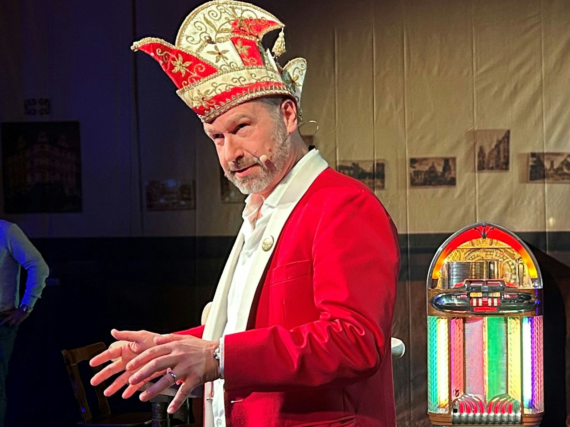 Volker Weininger beim Auftritt im E-Werk.