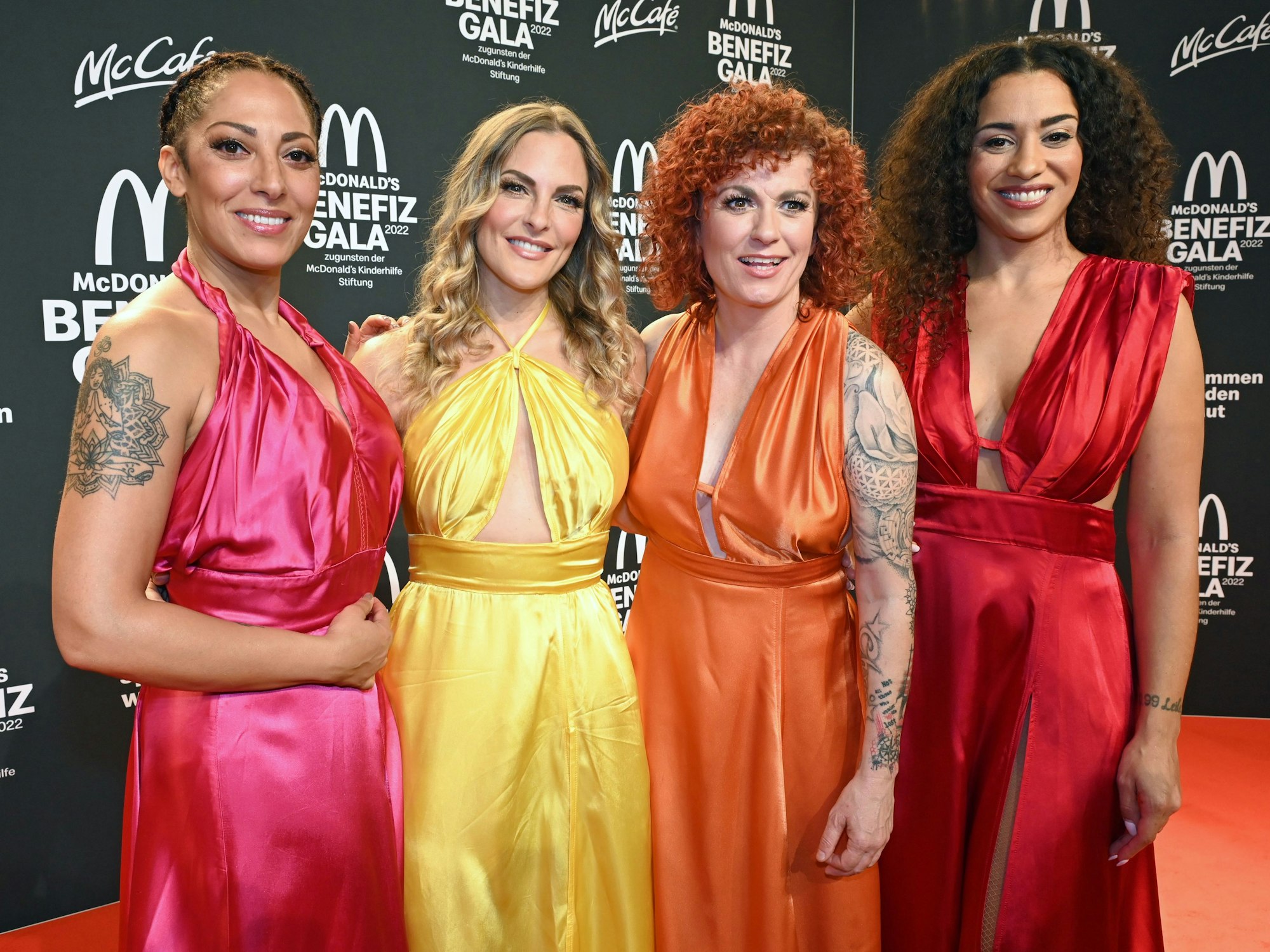 Nadja Benaissa (l-r), Sandy Mölling, Lucy Diakovska und Jessica Wahls von der Girlgroup No Angels.