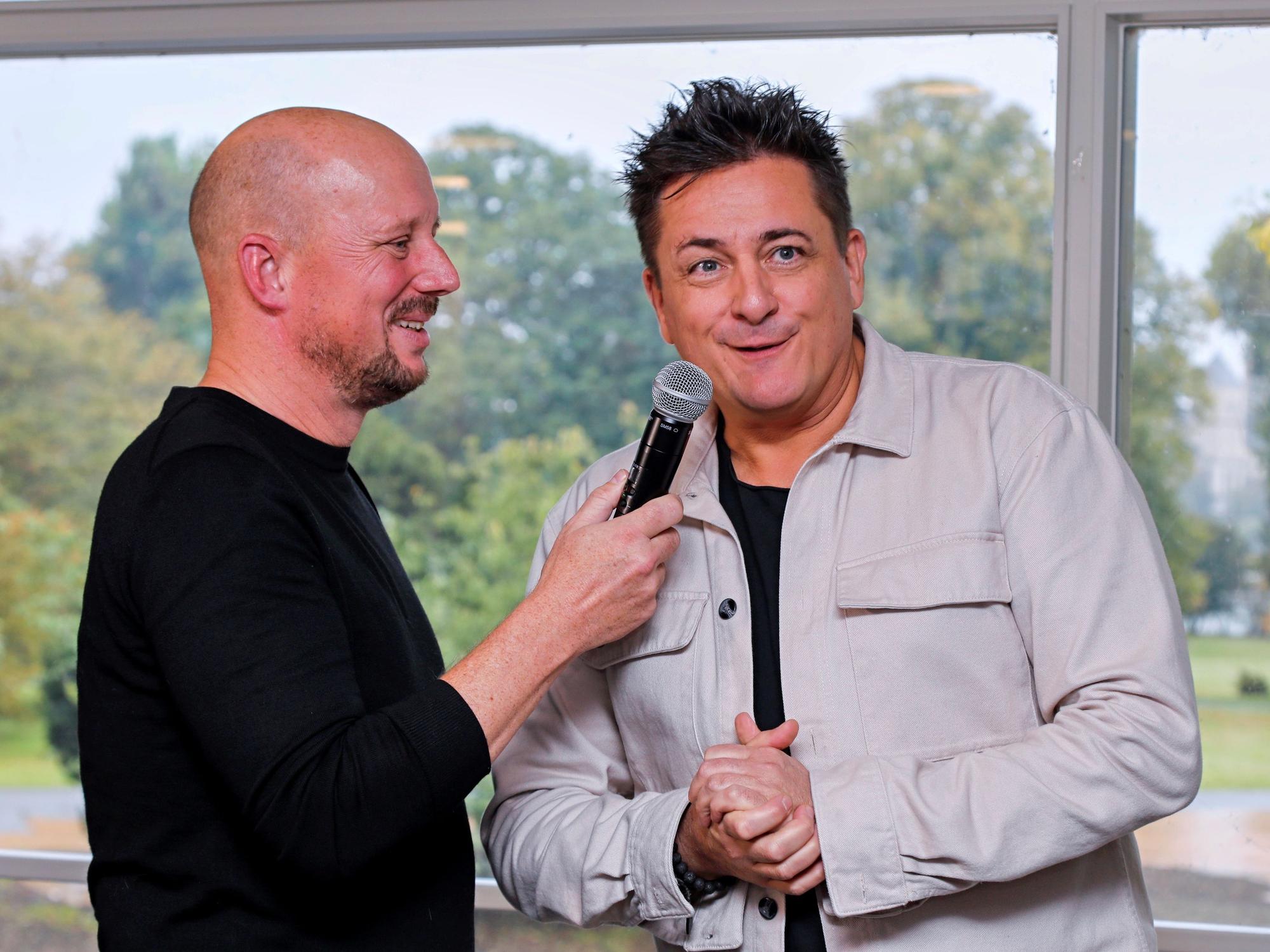 Micky Nauber mit Manfred Rolef.