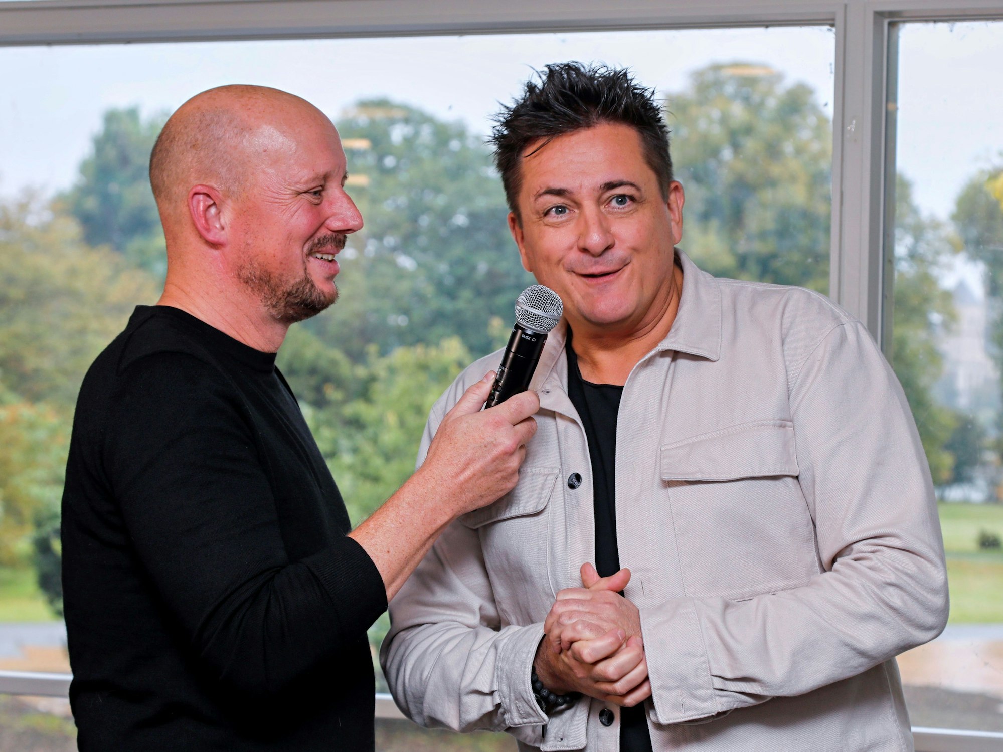 Micky Nauber mit Manfred Rolef.