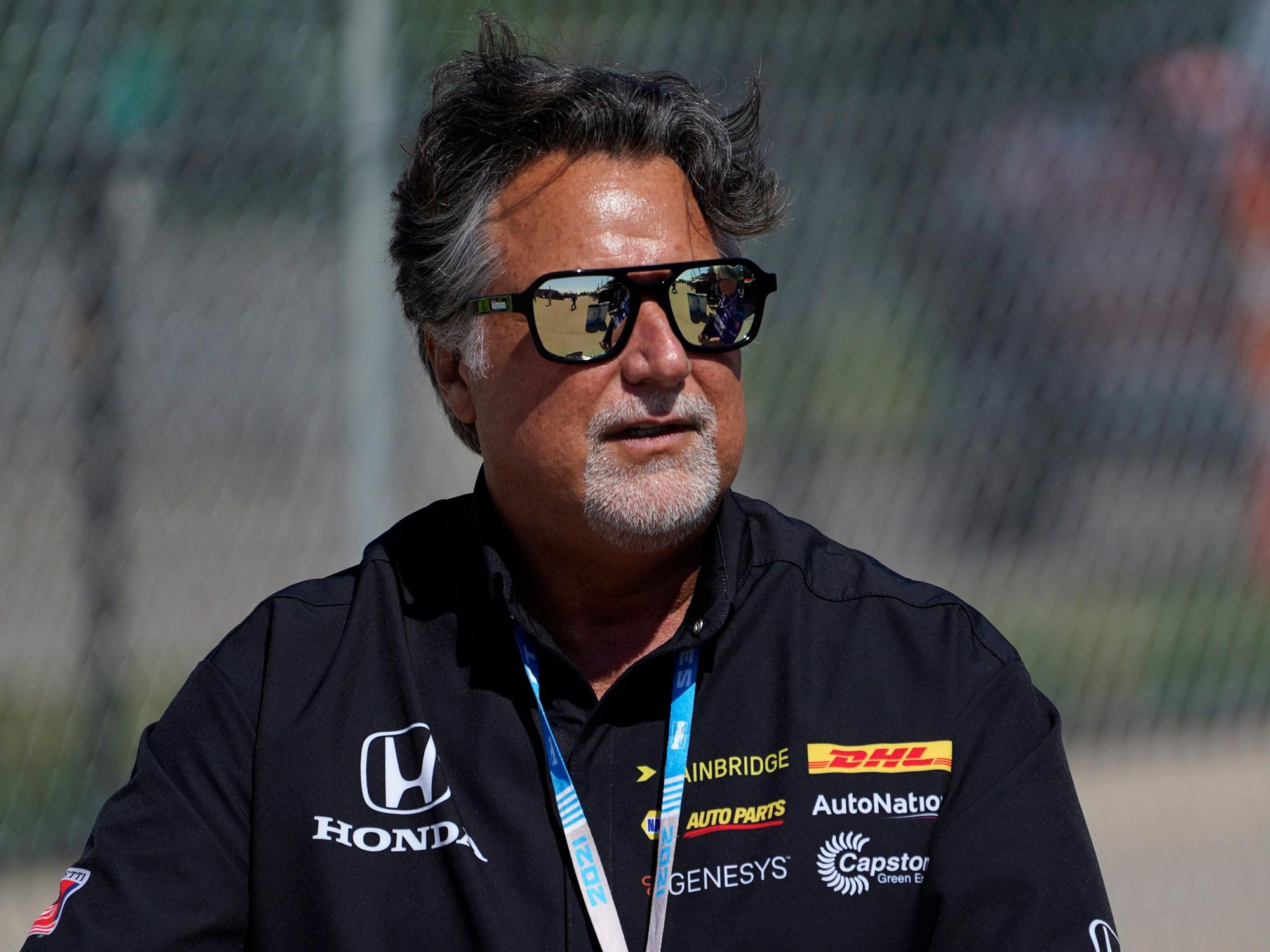 Ex-Rennfahrer Michael Andretti an der Strecke in Detroit.