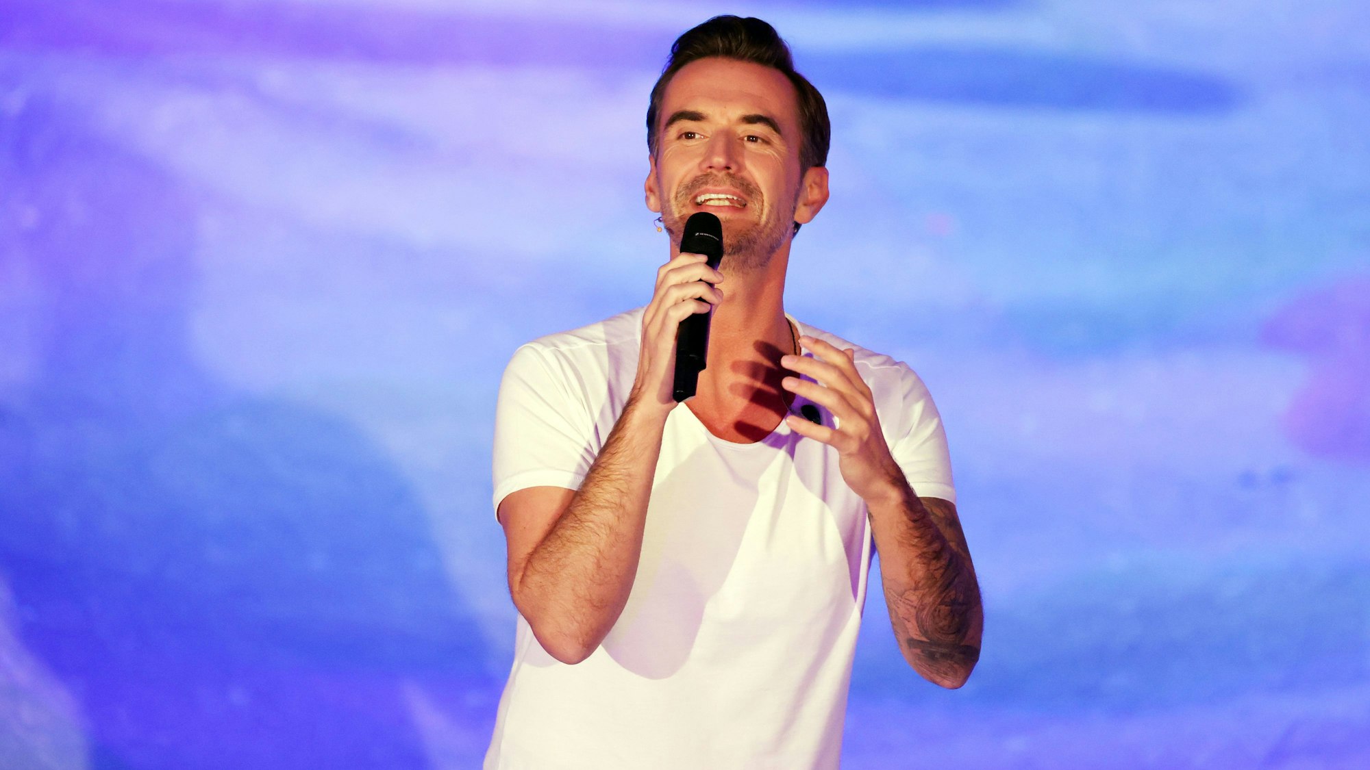 Florian Silbereisen tritt bei der Aufzeichnung der ARD Sendung „Alle singen Weihnachten – Das große Adventssingen 2022“ im CCS auf.