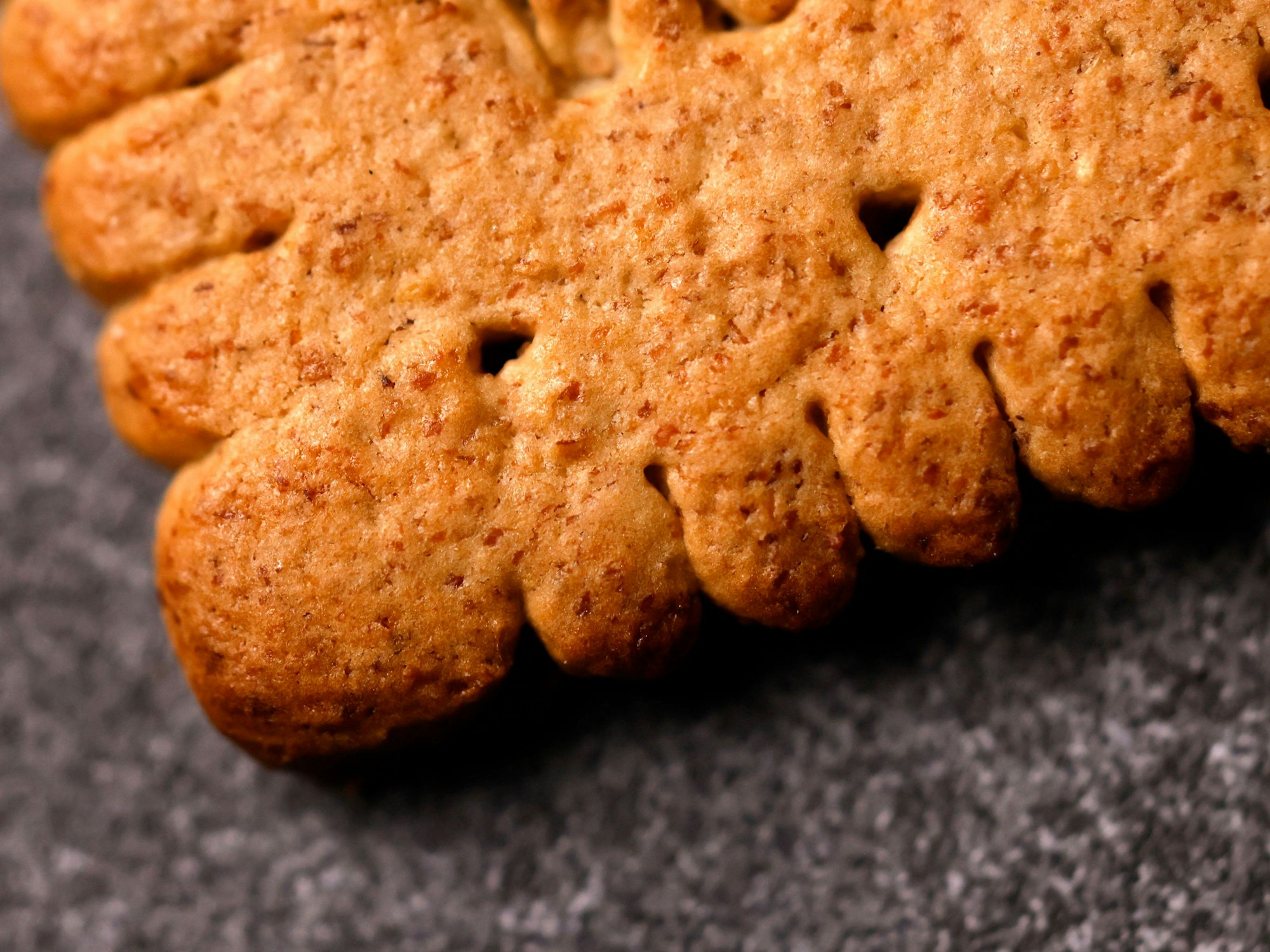 Ein Leibniz-Keks mit der Aufschrift „Leibniz Vollkorn“ liegt auf einem Tisch.