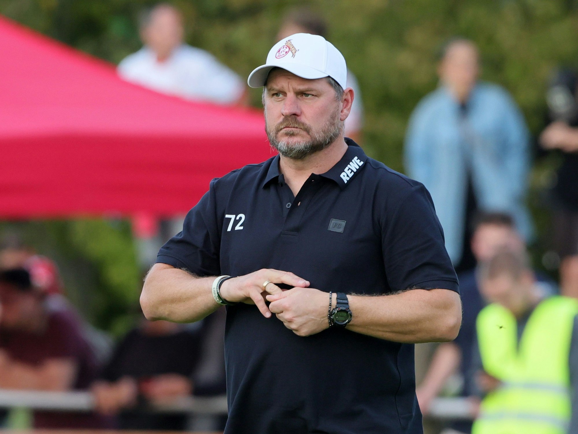 Steffen Baumgart (1. FC Köln) beim Testspiel gegen Reusrath.