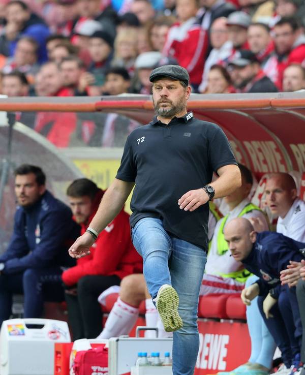 Steffen Baumgart beim Derby gegen Borussia Mönchengladbach.
