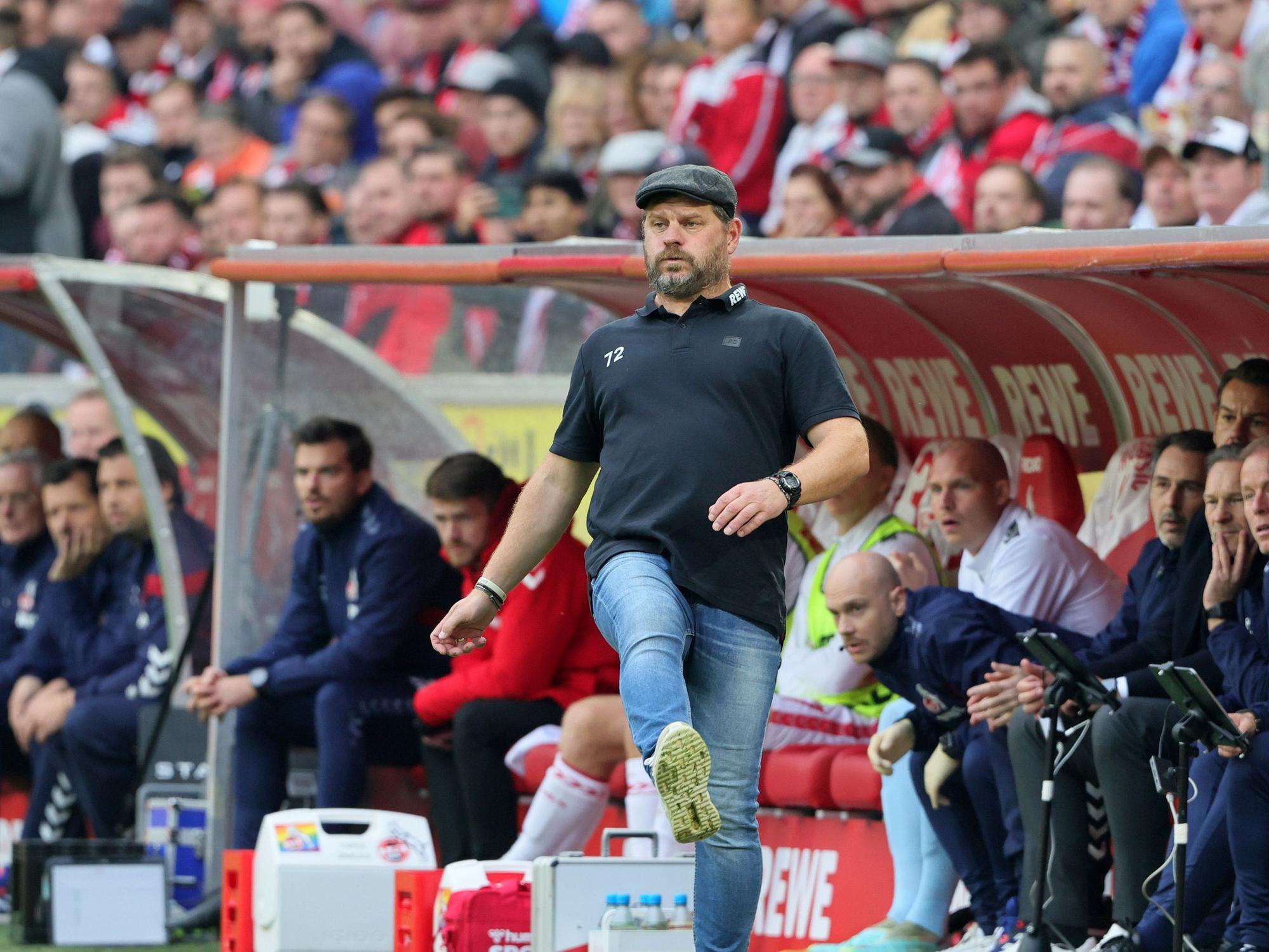 Steffen Baumgart beim Derby gegen Borussia Mönchengladbach.