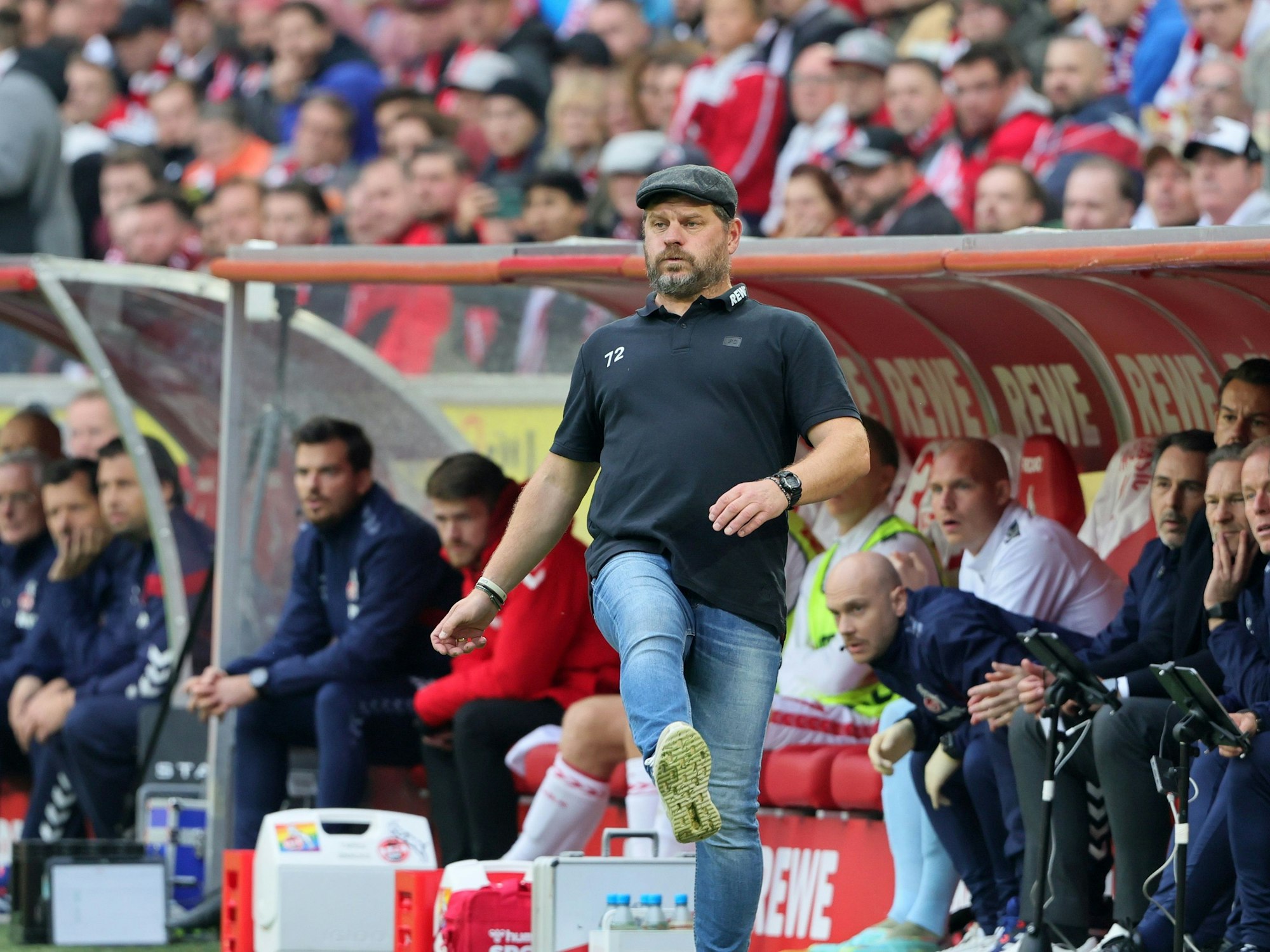 Steffen Baumgart beim Derby gegen Borussia Mönchengladbach.
