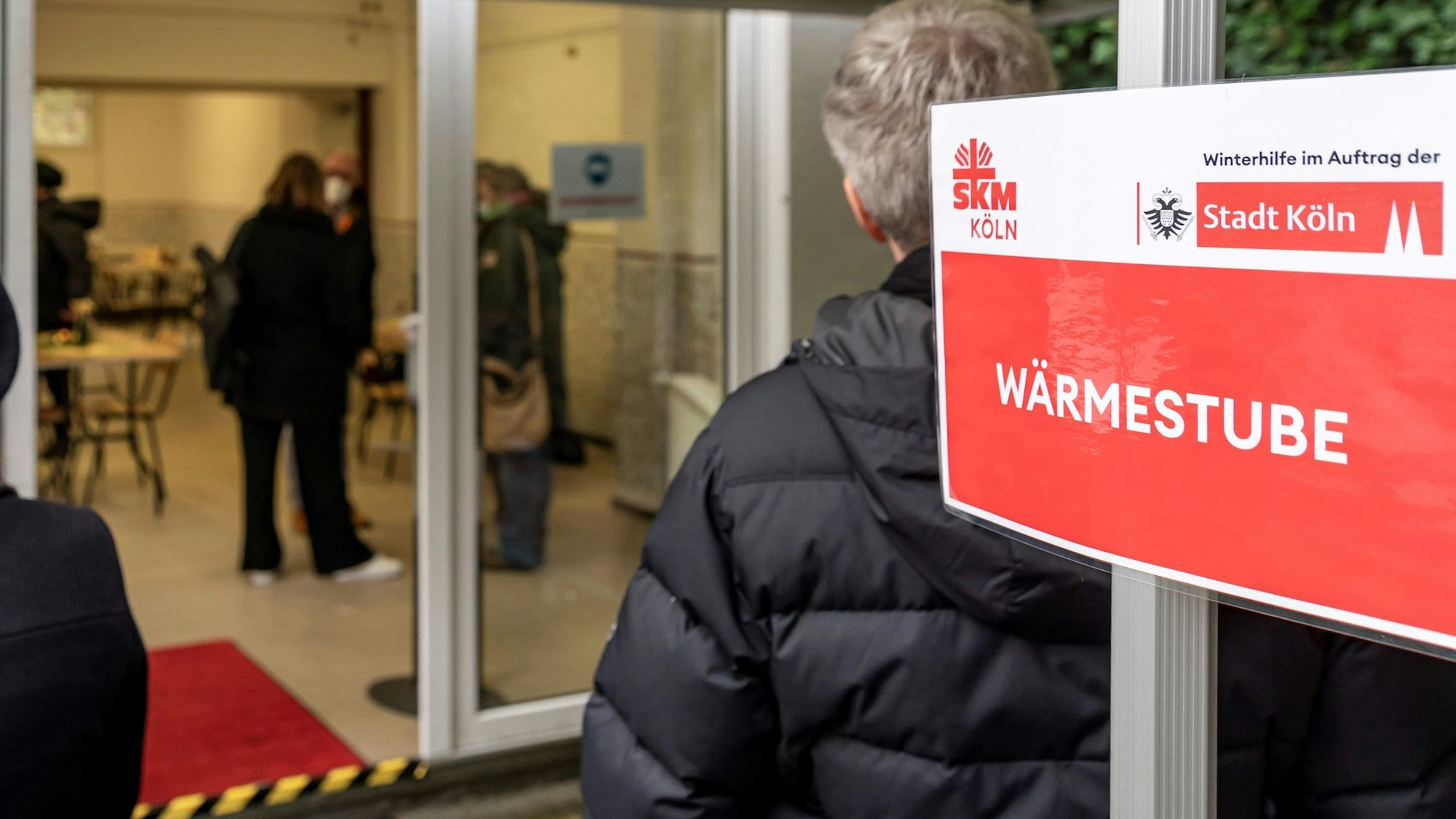 Eine Wärmestube der Winterhilfe der Stadt Köln