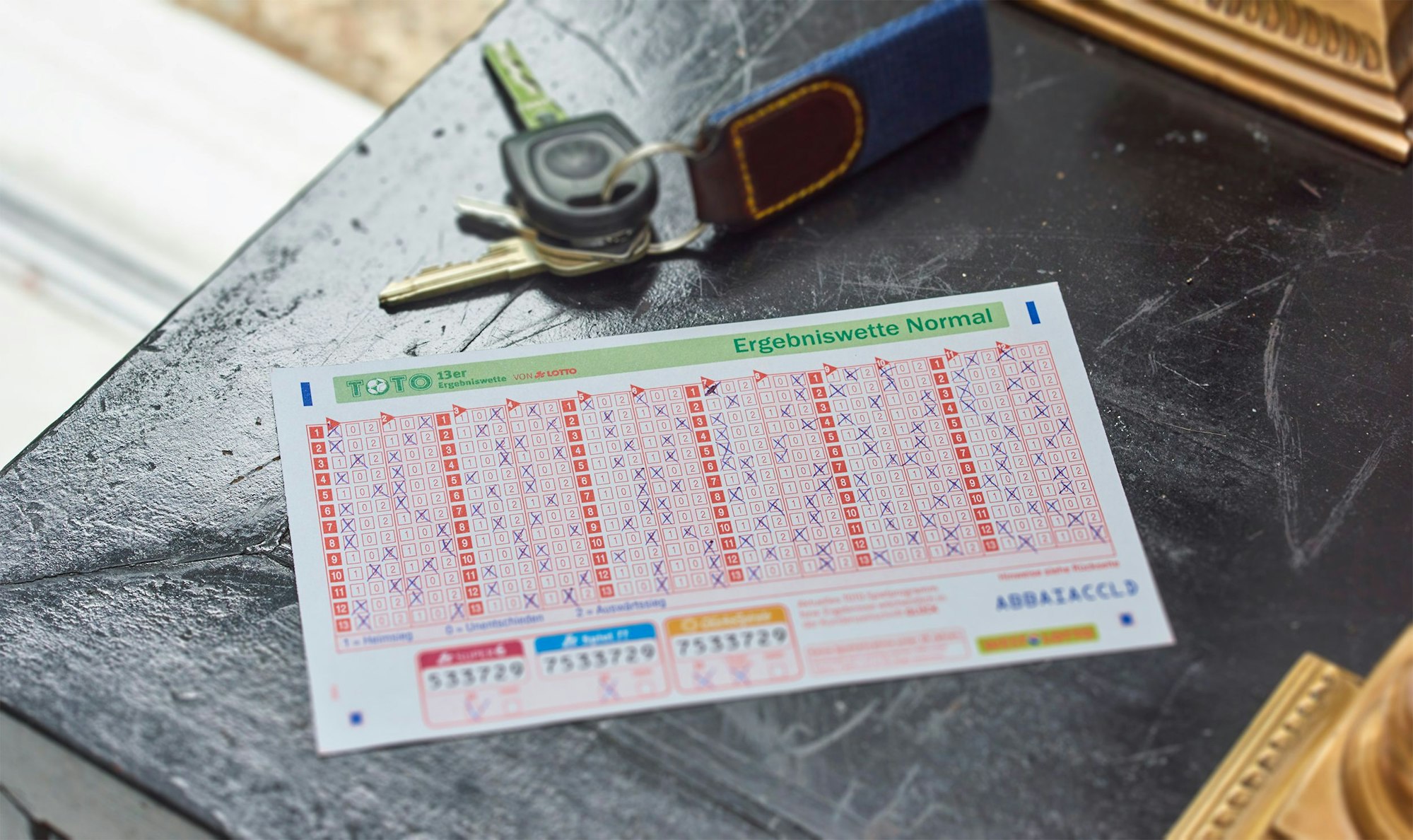 WestLotto Spielschein.