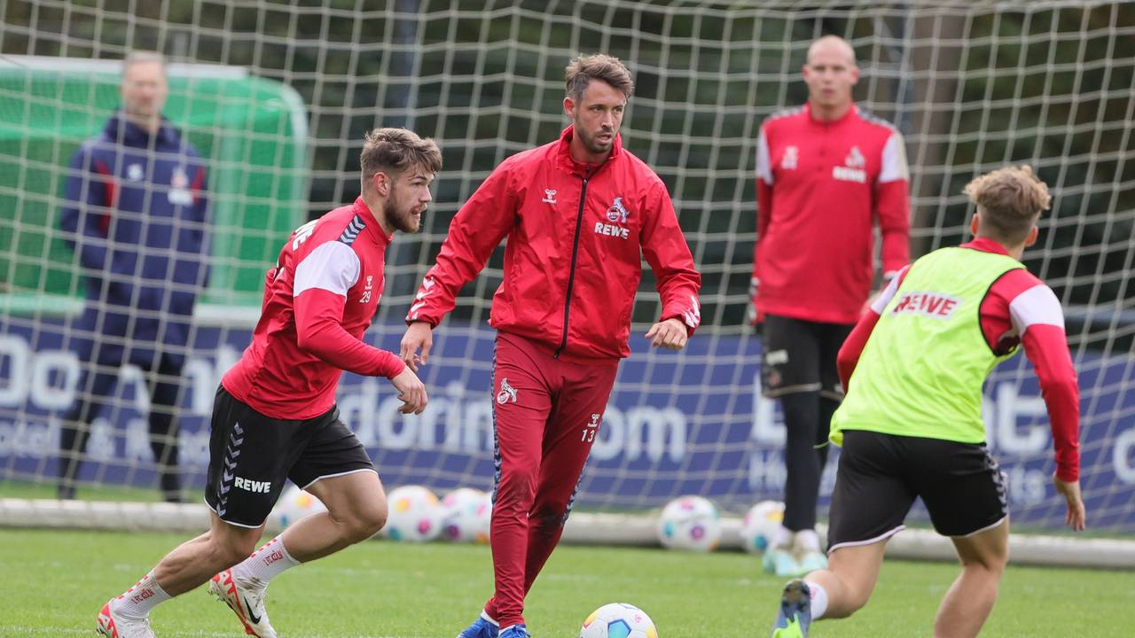 Training beim 1. FC Köln mit Jan Thielmann und Mark Uth.