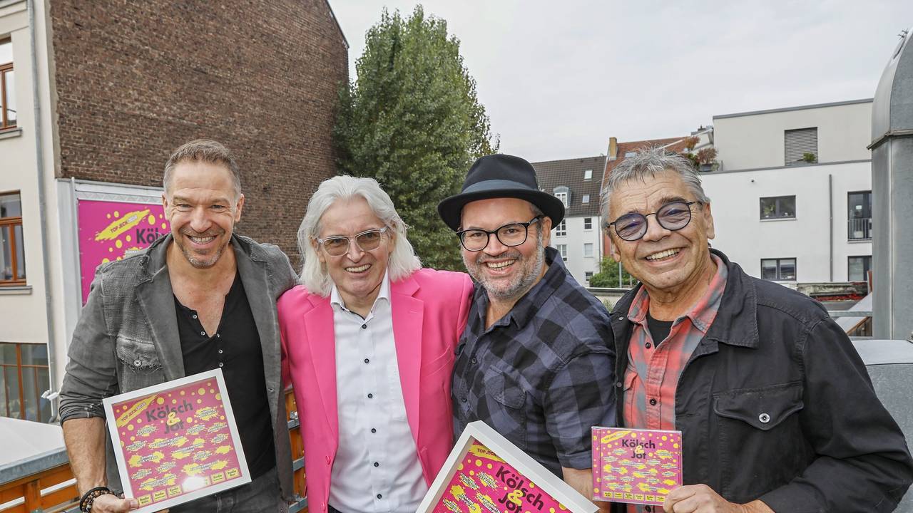 Jürgen Hoppe mit Patrick Lück, Björn Heuser und Micky Brühl.